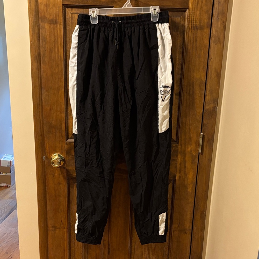 Puma Black and White Joggers